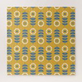 スカンジナビア様式の花柄 ジグソーパズル (縦)