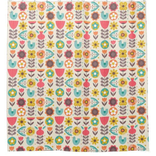 スカンジナビア様式 シャワーカーテン (正面)