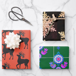 スカンジナビア模様ラッピング紙シート ラッピングペーパーシート