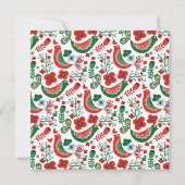 スカンジナビア民俗プリントバーチャルクリスマスパーティー 招待状 (裏面)