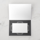 スカンジナビア民話クリスマスフォトグレー 箔シーズンカード (内側レイダウン)