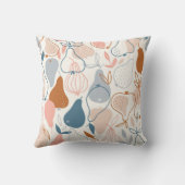 スカンジナビア洋ナシプリント:ヴィンテージフルーツパターン クッション (裏面)