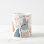 スカンジナビア洋ナシプリント:ヴィンテージフルーツパターン コーヒーマグカップ (中央)