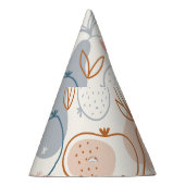 スカンジナビア洋ナシプリント:ヴィンテージフルーツパターン パーティーハット (右)