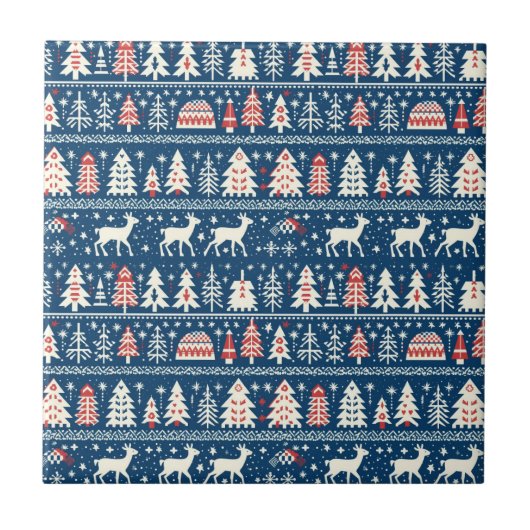 スカンジナビア海軍ブルークリスマストナディアノルディック タイル (正面)