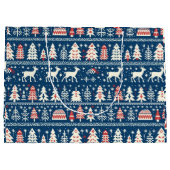 スカンジナビア海軍ブルークリスマストナディアノルディック ラージペーパーバッグ (裏面)