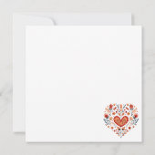 スカンジナビア犬の恋人ハートバレンタイン シーズンカード (裏面)