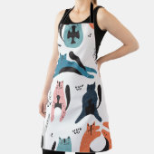 スカンジナビア猫：ヴィンテージ繊維デザイン。 エプロン (インサイチュ)