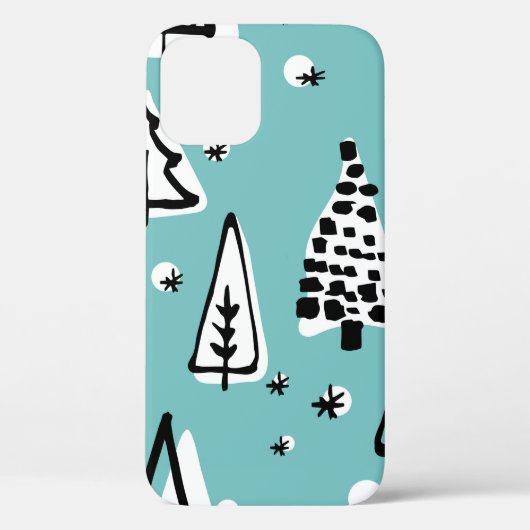 スカンジナビア産の継ぎ目のないクリスマスツリーの模様 Case-Mate iPhoneケース (裏面)