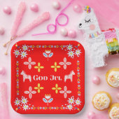 スカンジナビア神ジュルクリスマス食器 ペーパープレート (パーティー)