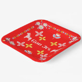 スカンジナビア神ジュルクリスマス食器 ペーパープレート (傾斜あり)