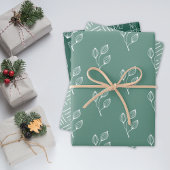 スカンジナビア素朴のミニマルフォークパターン ラッピングペーパーシート