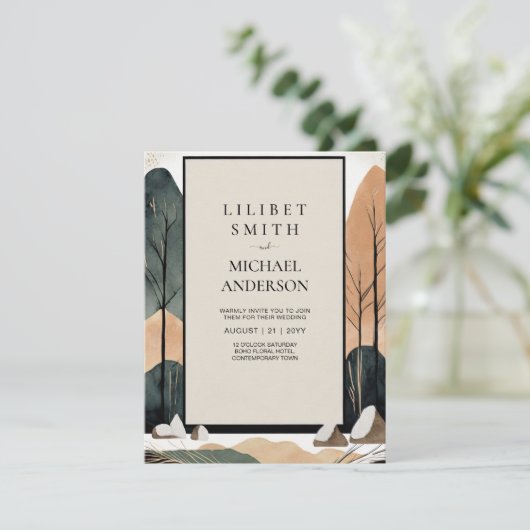 スカンジナビア結婚ジャパンディのテーマアーストーン 招待状 (スタンド正面)