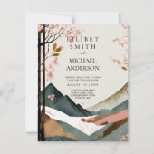 スカンジナビア結婚ジャパンディのテーマアーストーン 招待状 (正面)