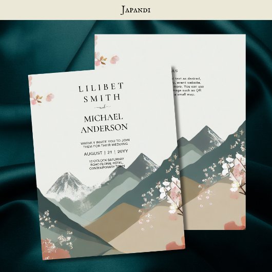 スカンジナビア結婚ジャパンディのテーマアーストーン 招待状