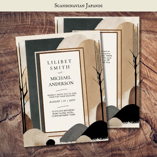 スカンジナビア結婚ジャパンディのテーマアーストーン 招待状