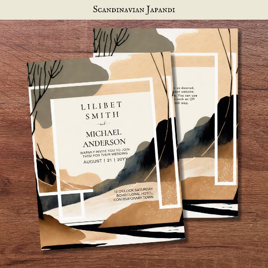 スカンジナビア結婚ジャパンディのテーマアーストーン 招待状