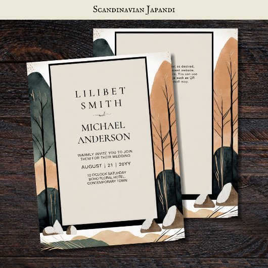 スカンジナビア結婚ジャパンディのテーマアーストーン 招待状