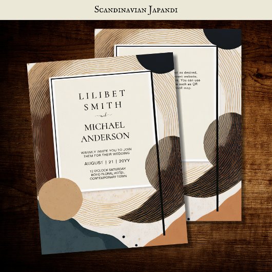 スカンジナビア結婚ジャパンディのテーマアーストーン 招待状