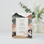 スカンジナビア結婚ジャパンディテーマさくらんぼ花 招待状 (スタンド正面)