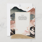 スカンジナビア結婚ジャパンディテーマさくらんぼ花 招待状 (裏面)