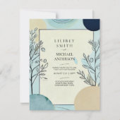 スカンジナビア結婚ジャパンディテーマアクアブルー 招待状 (正面)