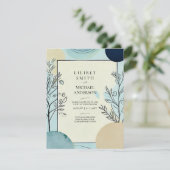 スカンジナビア結婚ジャパンディテーマアクアブルー 招待状 (スタンド正面)