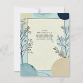 スカンジナビア結婚ジャパンディテーマアクアブルー 招待状 (裏面)