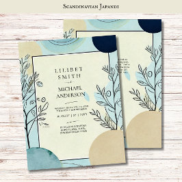 スカンジナビア結婚ジャパンディテーマアクアブルー 招待状