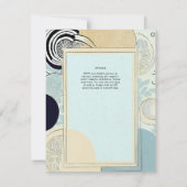 スカンジナビア結婚ジャパンディテーマアクアブルー 招待状 (裏面)
