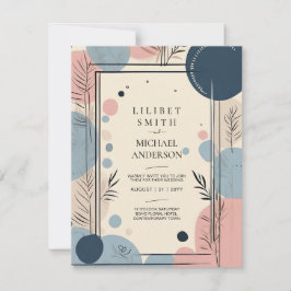 スカンジナビア結婚ジャパンディテーマ赤面ブルー 招待状