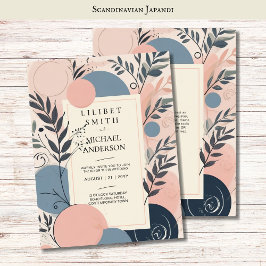 スカンジナビア結婚ジャパンディテーマ赤面ブルー 招待状