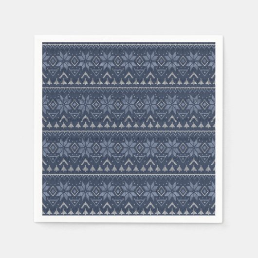 スカンジナビア編み物 スタンダードカクテルナプキン (正面)