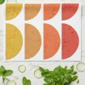 スカンジナビア美術ミッドセンチュリーサンセットボウル キッチンタオル (折り畳み)