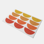 スカンジナビア美術ミッドセンチュリーサンセットボウル ドアマット (アングル)