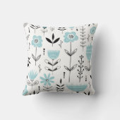 スカンジナビア花柄モノグラム クッション (裏面)