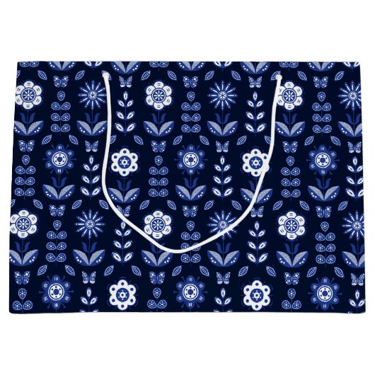 スカンジナビア花蝶抱き枕 ラージペーパーバッグ (正面)