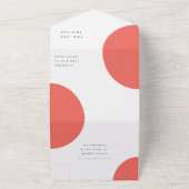 スカンジナビア誕生日 |コーラルピンクバルーンパーティー オールインワン招待状 (外側)