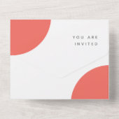 スカンジナビア誕生日 |コーラルピンクバルーンパーティー オールインワン招待状 (裏面)