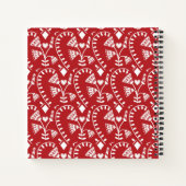 スカンジナビア赤いハートパーソナライズされたノート ノートブック (裏面)