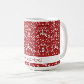 スカンジナビア赤白トナカイフローラクリスマス コーヒーマグカップ (正面右)