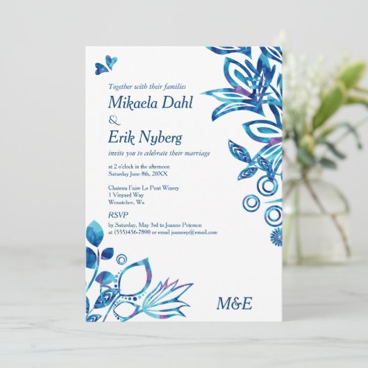 スカンジナビア青パタ結婚ーン 招待状 (スタンド正面)