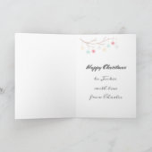 スカンジナビア風のクリスマスカード。編集可能 シーズンカード (内部)