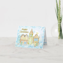 スカンジナビア風のクリスマスカード。Hygge 編集可能 シーズンカード