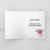 スカンジナビア風のホリデーカード。Hygge 編集可能 シーズンカード (内部)