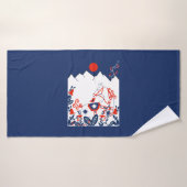 スカンジナビア馬フォークアートギフト バスタオル (バスタオル)