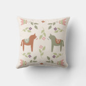 スカンジナビア馬フローラルパターン装飾用クッション クッション (裏面)