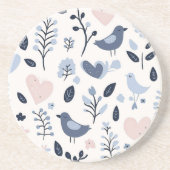 スカンジナビア鳥とフローラ石コースター コースター (正面)