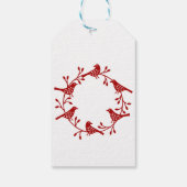 スカンジナビア鳥リースパーソナライズされたクリスマス ギフトタグ (裏面)