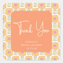 スカンジナビア黄色オレンジ色の花シャワーありがとう